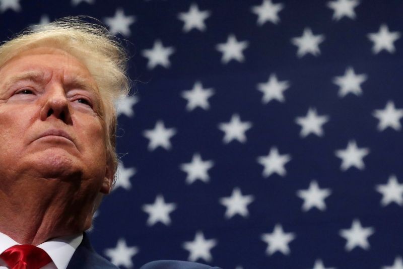 US President Donald Trump reacts during a campaign rally in Charlotte, North Carolina, US on March 2, 2020. (REUTERS File Photo)