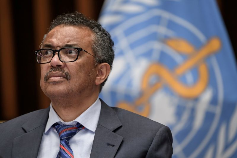 World Health Organization (WHO) Director-General Tedros Adhanom Ghebreyesus attends a news conference organized by Geneva Association of United Nations Correspondents (ACANU) amid the COVID-19 outbreak, caused by the novel coronavirus, at the WHO headquarters in Geneva Switzerland on July 3, 2020. (REUTERS File Photo)