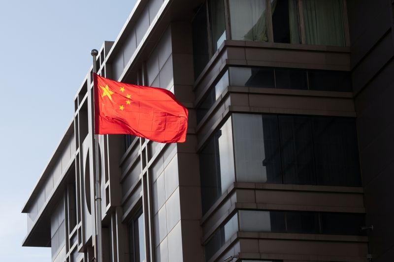 China's national flag is seen waving at the China Consulate General in Houston, Texas, US on July 22. (REUTERS Photo)