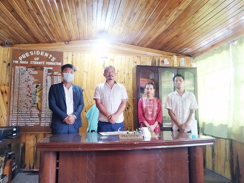 Officials of the NEISSR students council and NSF.