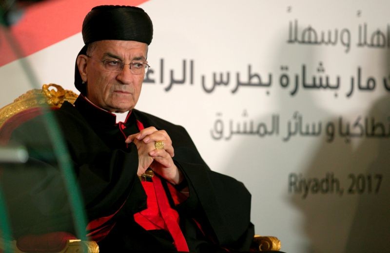 Lebanese Maronite Patriarch Bechara Boutros Al-Rai visits the Lebanese embassy in Riyadh, Saudi Arabia on November 13, 2017. (REUTERS File Photo)