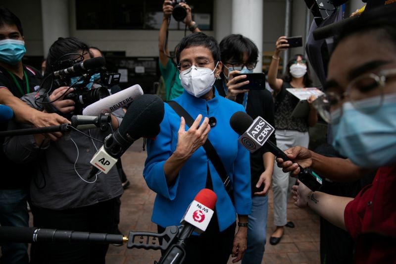 Rappler CEO and Executive Editor Maria Ressa leaves a regional trial court after pleading not guilty to tax evasion charges, in Pasig City, Metro Manila, Philippines on July 22. (REUTERS Photo)