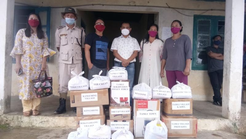 ADC Tamlu, Chingak Konyak along with Tamlu sub divisional Task Force members stitched and distributed 10,800 masks to all the villages and Tamlu town under the sub division on July 23 for distribution to all households.