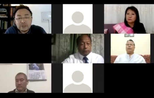 Some of the participants during the Naga Scholars Association (NSA) 3rd Webinar panel discussion held on the topic ‘Delimitation in Manipur and Nagaland’ on July 11.