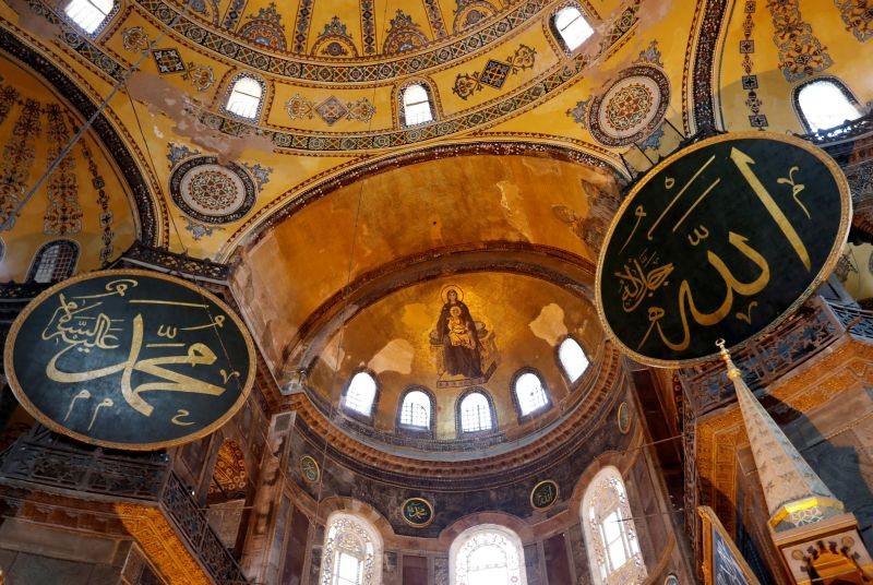 A view of Hagia Sophia or Ayasofya, a UNESCO World Heritage Site, which was a Byzantine cathedral before being converted into a mosque and is now a museum,  in Istanbul, Turkey on June 30, 2020. (REUTERS File Photo)