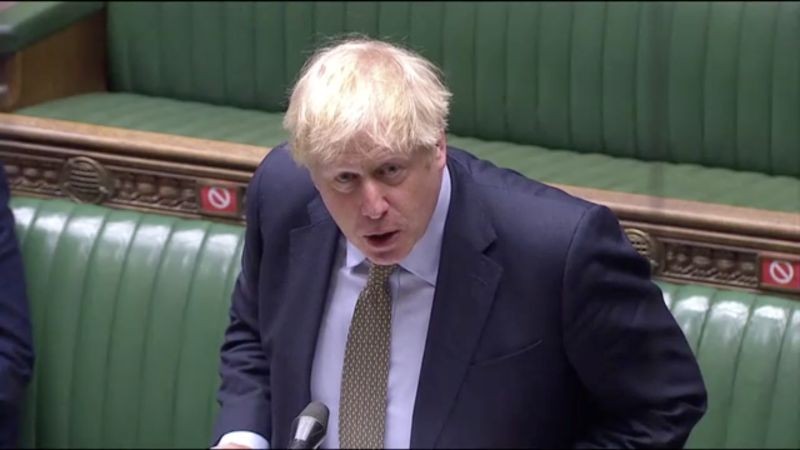 Britain's Prime Minister Boris Johnson speaks during the weekly question time debate in Parliament in London, Britain on July 22, 2020, in this screen grab taken from video. (REUTERS Photo)