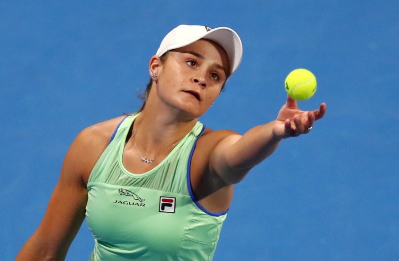 Australia's Ashleigh Barty in action during her semi final match against Czech Republic's Petra Kvitova REUTERS/Ibraheem Al Omari/Files