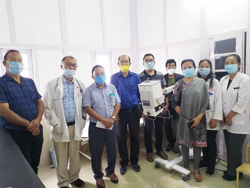 CMO Wokha, Dr CW Tungoe, Medical Superintendent, Dr Tumchobeni along with medical staff at the dedication programme.