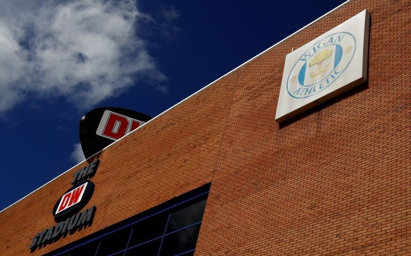 A general view of Wigan Athletic's DW Stadium as the club enters into administration following the outbreak of the coronavirus disease (COVID-19), in Wigan, Britain, July 1, 2020. REUTERS/Jason Cairnduff