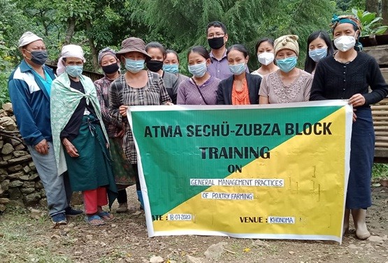 Participants during the training and demonstration programme conducted by ATMA Sechü Zubza block at Khonoma on July 18. (Photo Courtesy: ATMA Sechü Zubza)