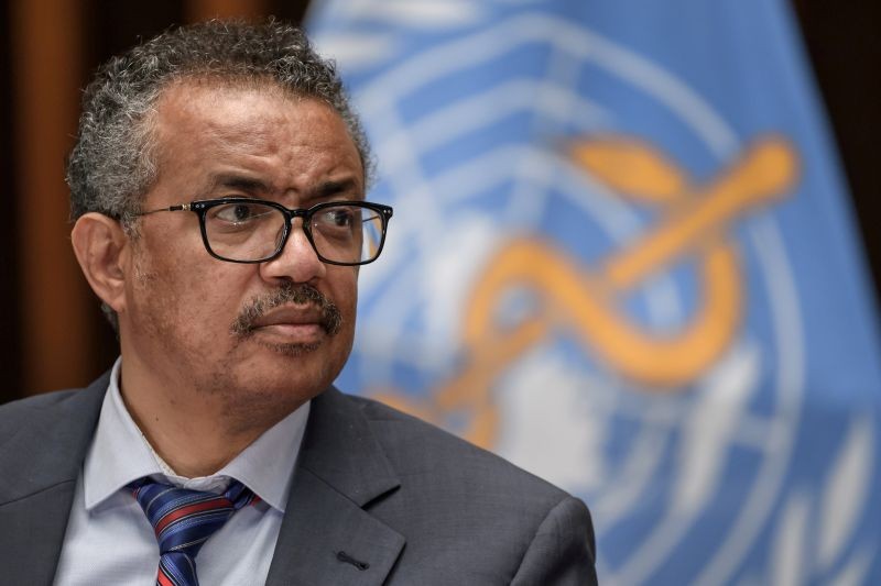 World Health Organization (WHO) Director-General Tedros Adhanom Ghebreyesus attends a news conference organized by Geneva Association of United Nations Correspondents (ACANU) amid the COVID-19 outbreak, caused by the novel coronavirus, at the WHO headquarters in Geneva Switzerland on July 3, 2020. (REUTERS File Photo)