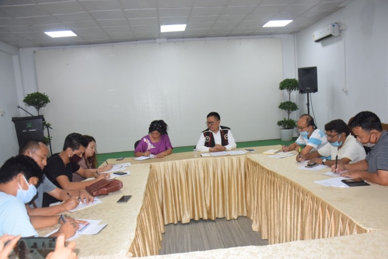 APC Nagaland Y Kikheto addressing a press conference on at Hotel Saramati in Dimapur on July 5. (DIPR Photo)