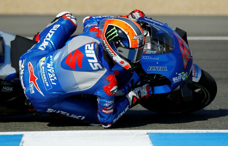Team Suzuki Ecstar's Alex Rins in action during practice REUTERS/Marcelo Del Pozo