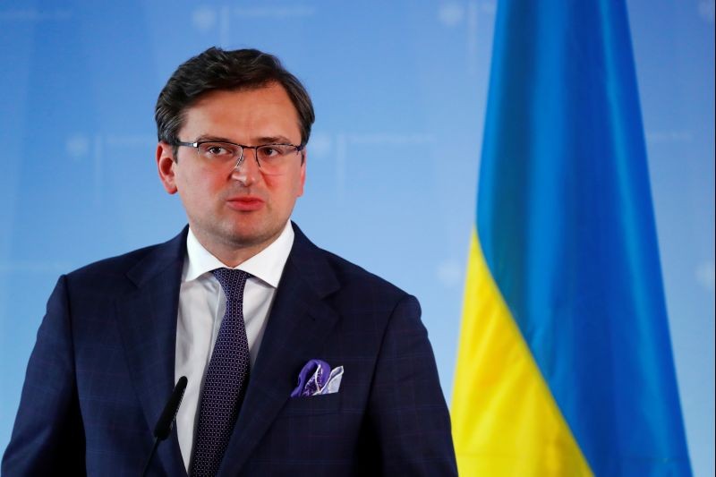 Ukrainian Foreign Minister Dmytro Kuleba attends a news conference in Berlin, Germany on June 2, 2020. (REUTERS File Photo)