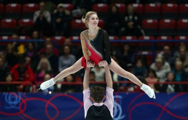 Australia's Ekaterina Alexandrovskaya and Harley Windsor during the Pairs Free Skating REUTERS/Alessandro Bianchi/File Photo