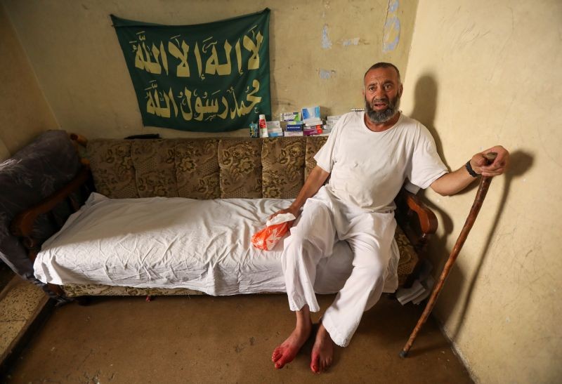 Amer al-Dahn speaks during an interview with Reuters at his home in Tripoli, northern Lebanon on July 1, 2020. (REUTERS Photo)