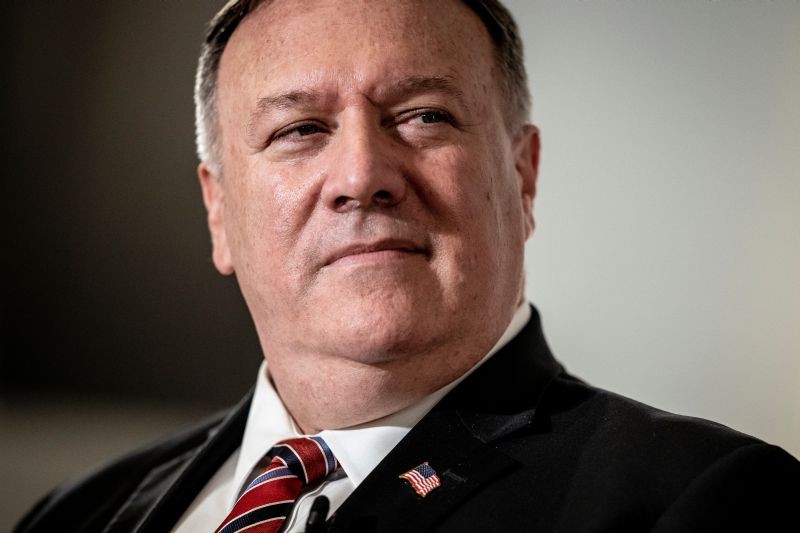 U.S. Secretary of State Mike Pompeo is seen during a press conference in the garden of Marienborg Castle north of Copenhagen, Denmark on July 22, 2020. (REUTERS Photo)