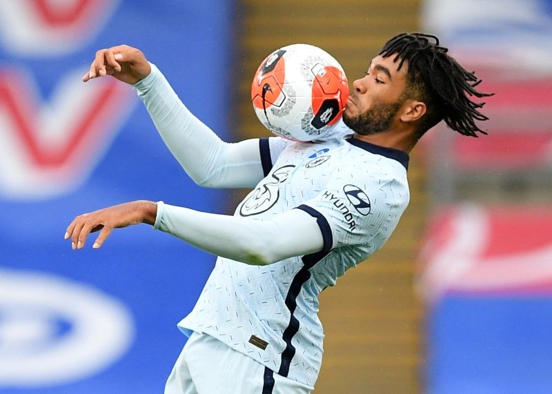 Chelsea's Reece James in action, as play resumes behind closed doors following the outbreak of the coronavirus disease (COVID-19) Justin Tallis/Pool via REUTERS