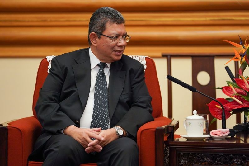 Malaysian Foreign Minister Dato' Saifuddin Abdullah speaks with member of the Politburo of the Communist Party of China Yang Jiechi (not pictured) during a meeting in Beijing, China on September 12, 2019. (REUTERS File photo)