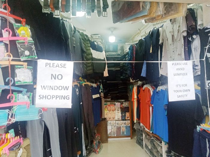 Commercial centre in Kohima adopts precautionary measure against COVID-19 pandemic. (Morung Photo by Chizokho Vero)