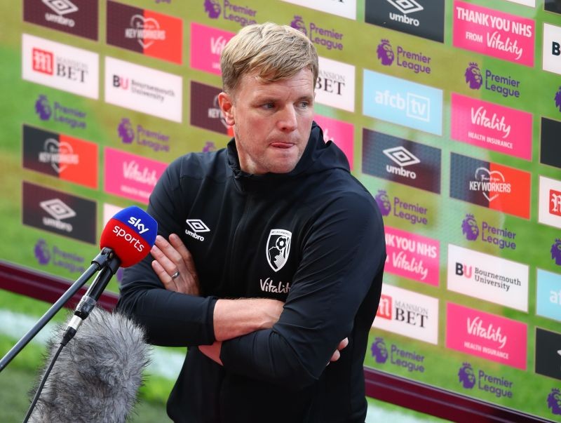 Bournemouth manager Eddie Howe speaks to the media after the match, as play resumes behind closed doors following the outbreak of the coronavirus disease (COVID-19) Michael Steele/Pool via REUTERS