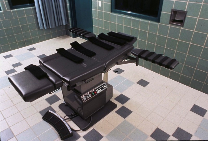 The execution chamber in the U.S. Penitentiary in Terre Haute, Indiana. Bureau of Prisons/via REUTERS File Photo