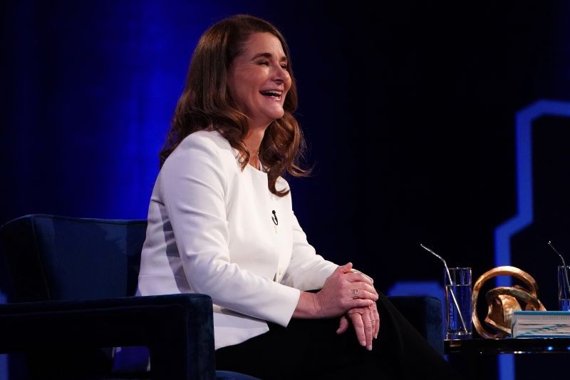 Melinda Gates speaks to Oprah Winfrey on stage during a taping of her TV show in the Manhattan borough of New York City, New York, US on February 5, 2019. (REUTERS File Photo)