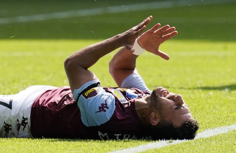 Aston Villa's Trezeguet reacts, as play resumes behind closed doors following the outbreak of the coronavirus disease (COVID-19) Tim Keeton/Pool via REUTERS