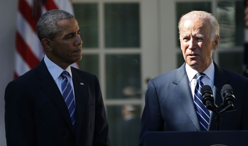 Democratic presidential candidate Joe Biden and former President Barack Obama. (REUTERS File Photo)