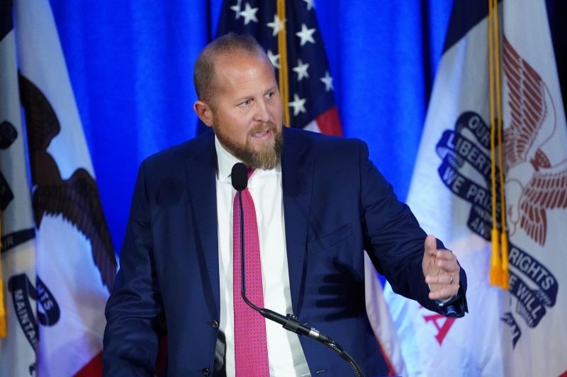 Campaign manager for the Trump 2020 reelection campaign Brad Parscale speaks at a press conference in Des Moines, Iowa, US on February 3, 2020. (REUTERS File Photo)