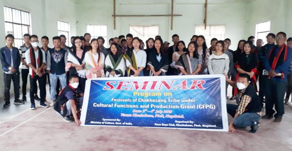 Participants during the three-day long cultural seminar held at Zhipfhemi Community Hall, Khezhakeno village, Phek district from July 2 to 4. (Photo Courtesy: Koza Boys Club)