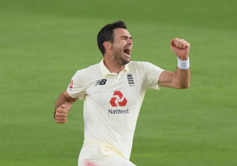 England's James Anderson celebrates taking the wicket of Pakistan's Azhar Ali caught by Rory Burns, as play resumes behind closed doors following the outbreak of the coronavirus disease (COVID-19) Stu Forster/Pool via REUTERS