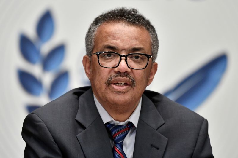 World Health Organization (WHO) Director-General Tedros Adhanom Ghebreyesus attends a news conference organized by Geneva Association of United Nations Correspondents (ACANU) amid the COVID-19 outbreak, caused by the novel coronavirus, at the WHO headquarters in Geneva Switzerland on July 3, 2020. (REUTERS File Photo)
