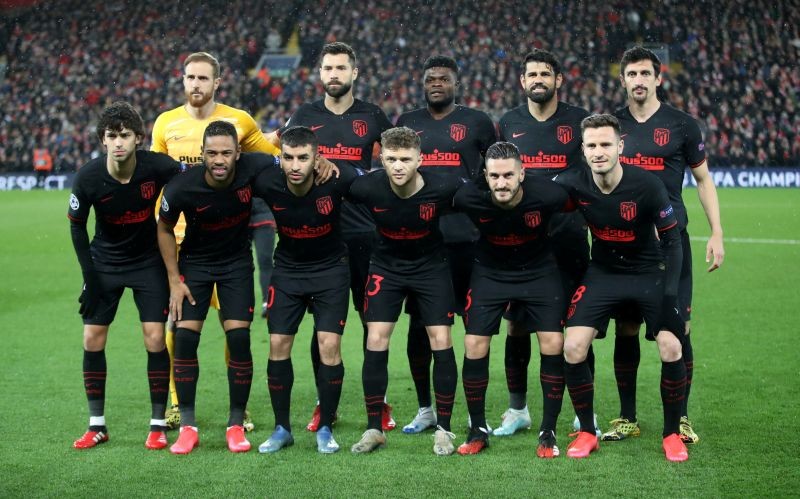 Atletico Madrid players pose for a team group photo before the match Action Images via Reuters/Carl Recine/File Photo