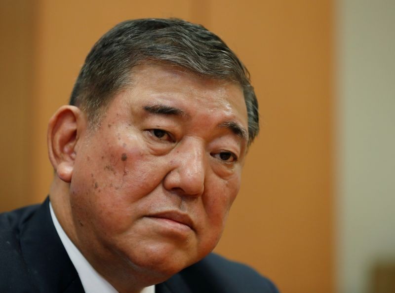 Japan's ruling Liberal Democratic Party lawmaker Shigeru Ishiba is pictured during an interview with Reuters at his office in Tokyo, Japan on August 31, 2020. (REUTERS Photo)