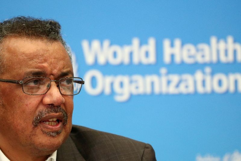 Director-General of the World Health Organization (WHO) Tedros Adhanom Ghebreyesus speaks during a news conference in Geneva, Switzerland January 30, 2020. REUTERS/Denis Balibouse/File Photo