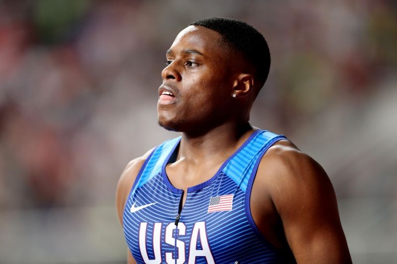 Christian Coleman of the U.S. before the race REUTERS/Aleksandra Szmigiel/File Photo