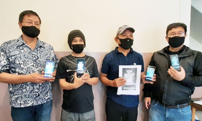 (From left to right) Kopelo Krome, Max Menuse-O Khieya, H Chishi and Oken Jeet Sandham during the launch of ‘The Destiny’ in Kohima Town on August 12.