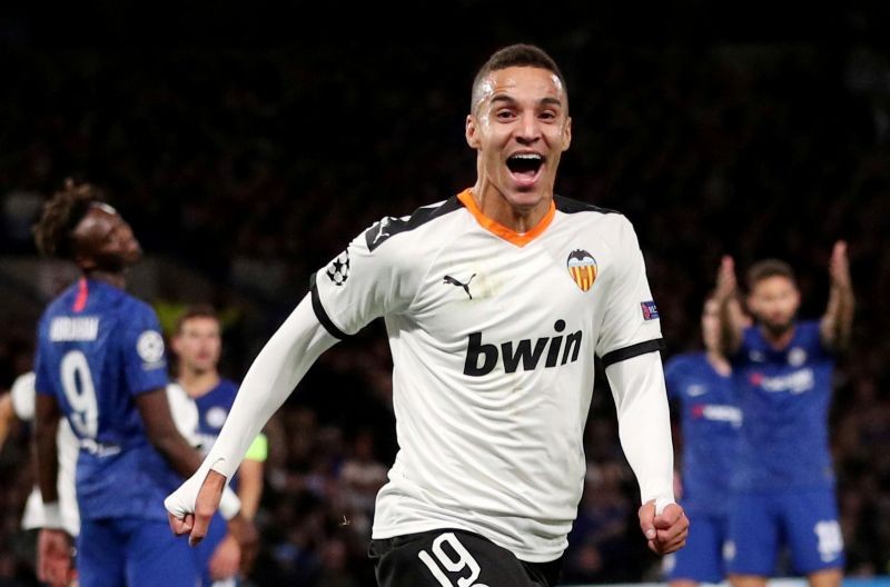 FILE PHOTO:  Valencia's Rodrigo Moreno celebrates scoring their first goal REUTERS/Hannah McKay/File Photo