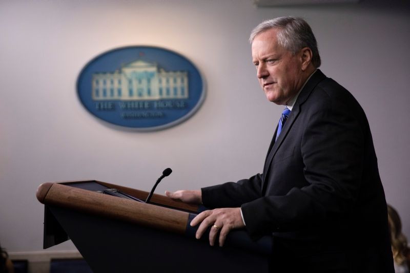 White House Chief of Staff Mark Meadows speaks to reporters during a news briefing at the White House in Washington, US on July 31, 2020. (REUTERS Photo)
