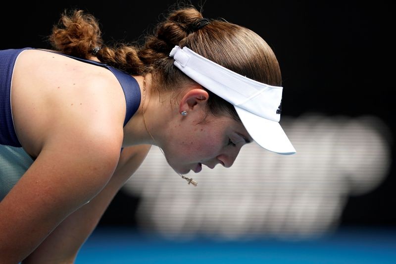 Latvia's Jelena Ostapenko during the match against Switzerland's Belinda Bencic REUTERS/Kim Hong-Ji/Files