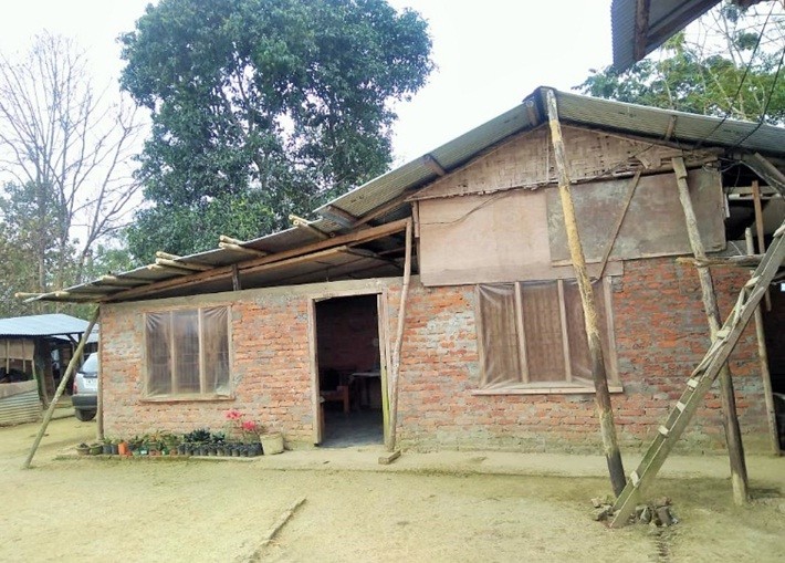 The under-construction workshop of Imnameren Imsong located at Suhoi village on the outskirts of Dimapur. (Photo Courtesy: NIF India)