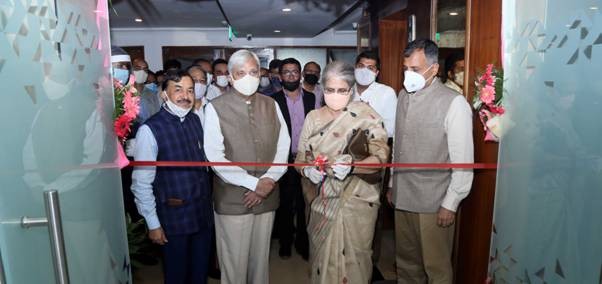Chairperson Delimitation Commission Justice Ranjana Desai inaugurating office premises of the Delimitation Commission at Ashoka Hotel, New Delhi on August 24. (PIB/EC Photo)