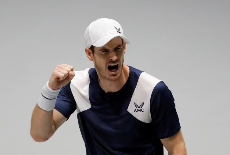 FILE PHOTO: Britain's Andy Murray reacts during his match against Netherlands' Tallon Griekspoor REUTERS/Susana Vera/File Photo