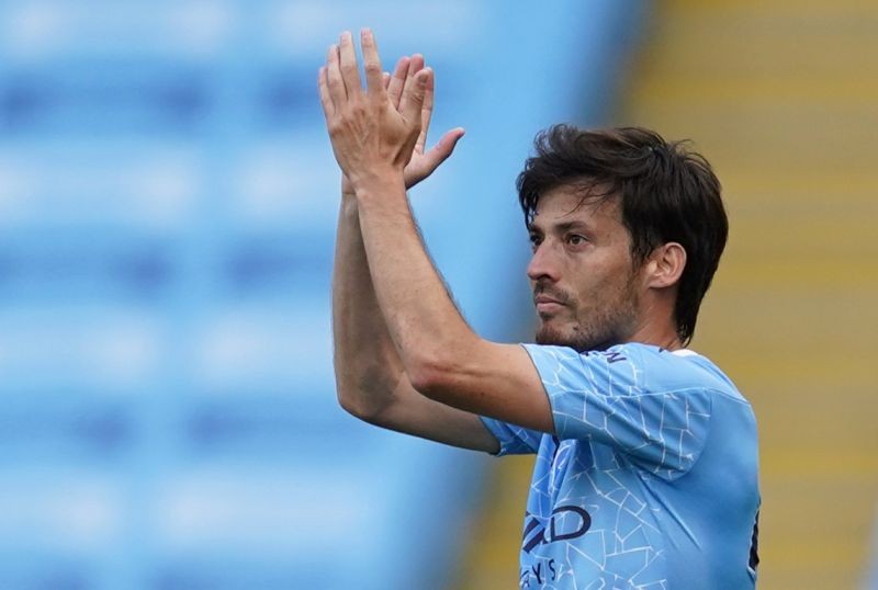 FILE PHOTO: Manchester City's David Silva is replaced in his last match with Manchester City, as play resumes behind closed doors following the outbreak of the coronavirus disease (COVID-19) Pool via REUTERS/Dave Thompson