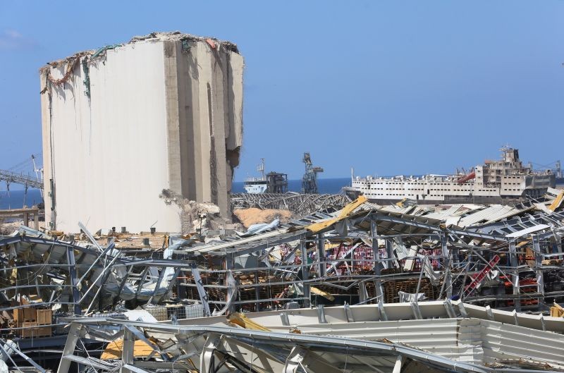A view shows the damage at the site of a massive explosion in Beirut port, Lebanon on August 17, 2020. (REUTERS Photo)