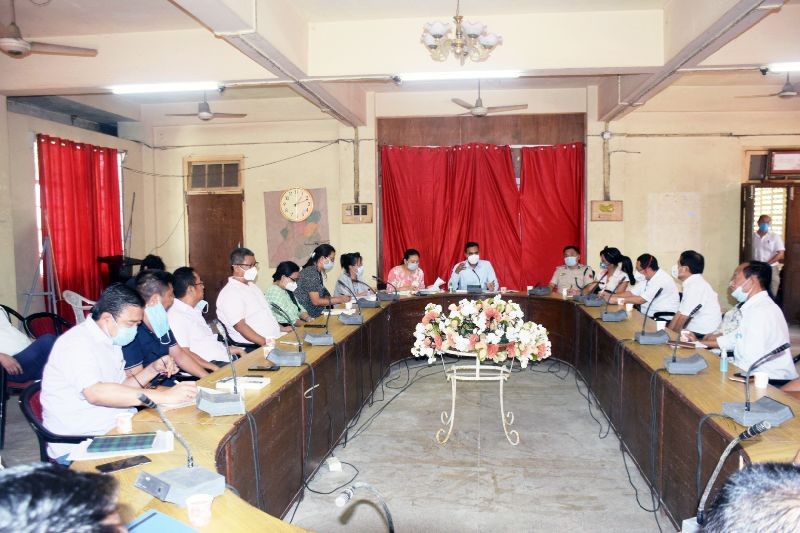 DC Dimapur, Rajesh Soundararajan addressing the Dimapur District Task Force meeting in the conference Hall of DC Dimapur office on August 7. (DIPR Photo)