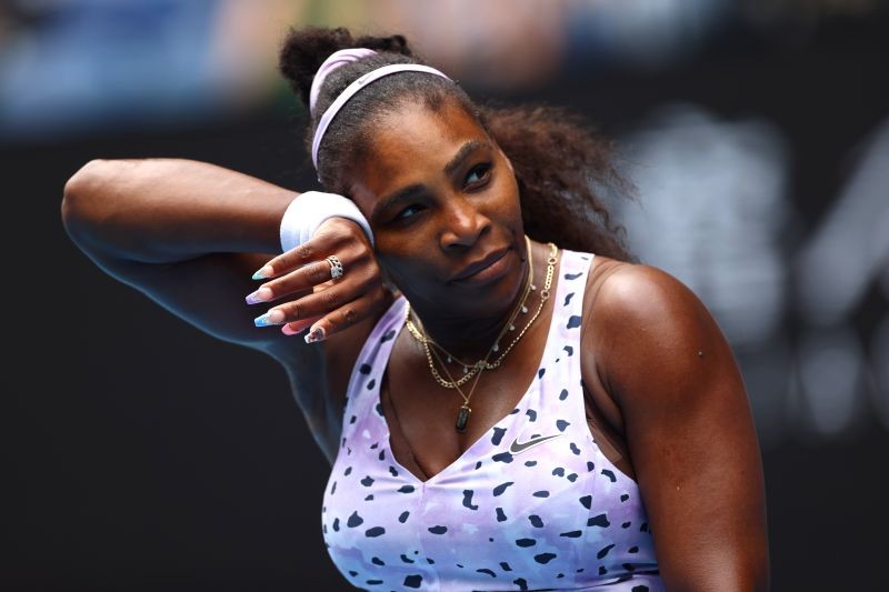 FILE PHOTO: Serena Williams of the U.S. during the match against China's Qiang Wang REUTERS/Kai Pfaffenbach/File Photo