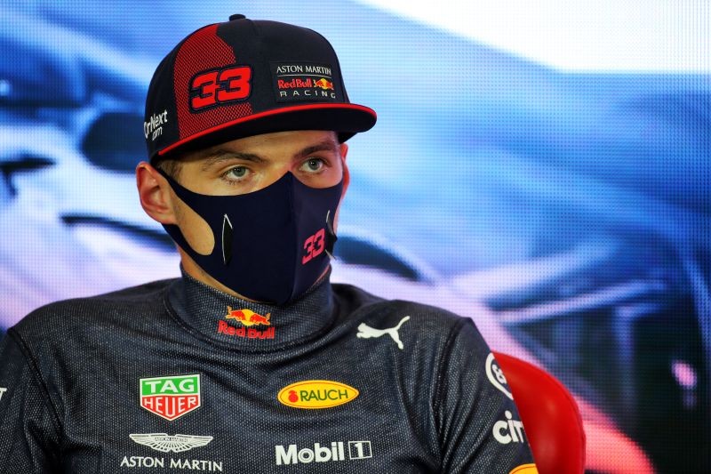 Second placed Red Bull's Max Verstappen during the press conference after the race FIA/Handout via REUTERS