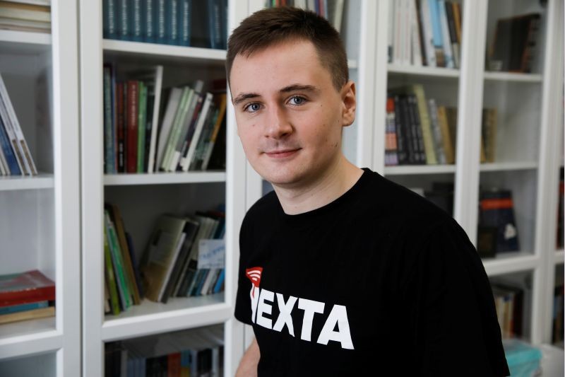 Warsaw-based Belarusian blogger Stsiapan Putsila, known under the pseudonym NEXTA, poses during an interview with Reuters, in Warsaw, Poland on August 28, 2020. (REUTERS Photo)